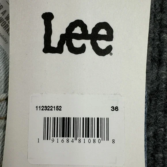 Lee Jeans 36x30 Mens Loose Fit Blue Bleached Wash